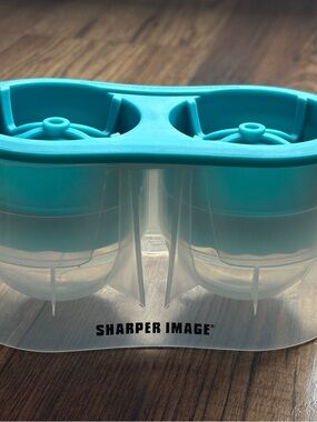 Sharper Image Ice Sphere Mold Set – 2 Round Whiskey Ice Ball Maker Barware